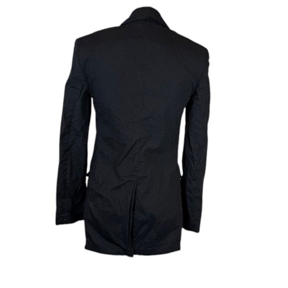 Theory Linen Viscose Roll Sleeve One Button Black… - image 2